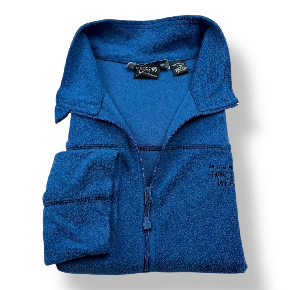 Mountain Hardwear Mens XL Blue Lightweight 1/4 Zip Fleece Pullover Jacket‎